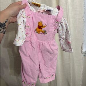 Disney Pink Corduroy Winnie the Pooh Overalls